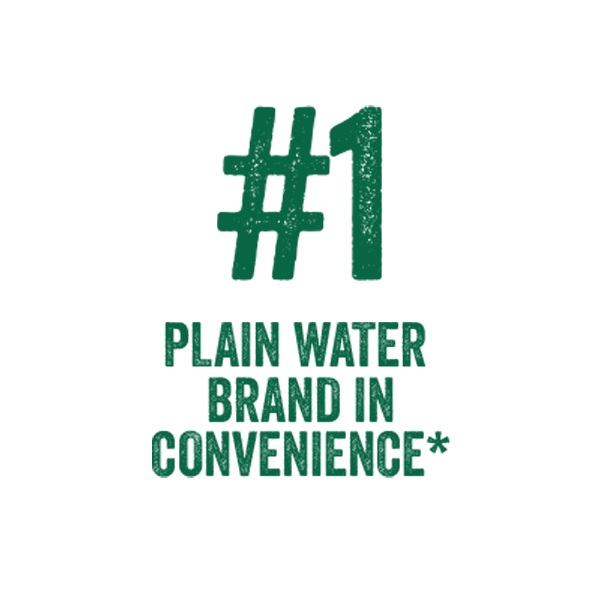 #1 plain water brand in convenience