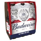 Budweiser 4.5% PM 6 for £6.59