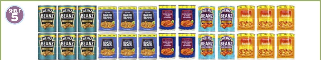1m Canned Goods & Meal Kits Shelf 5
