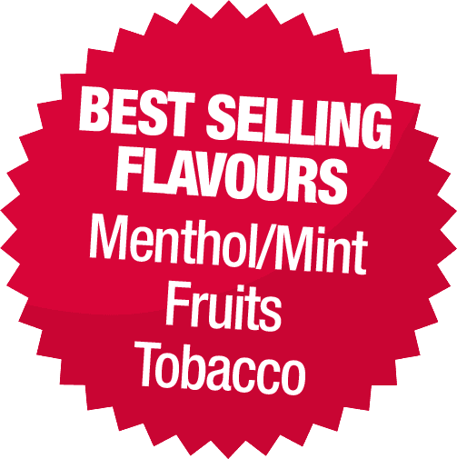 Best Selling Flavours: Menthol/Mint/Fruits/Tobacco