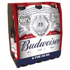Budweiser 4.5% PM 6 for £6.85