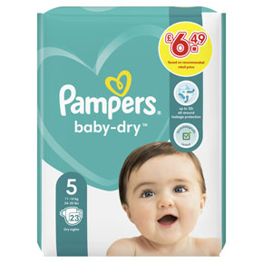 Pampers Baby Dry Taped Size 5