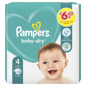 Pampers Baby Dry Taped Size 4