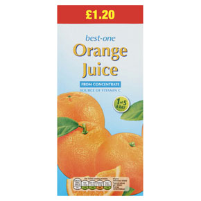 Best-one Orange Juice PM £1.20