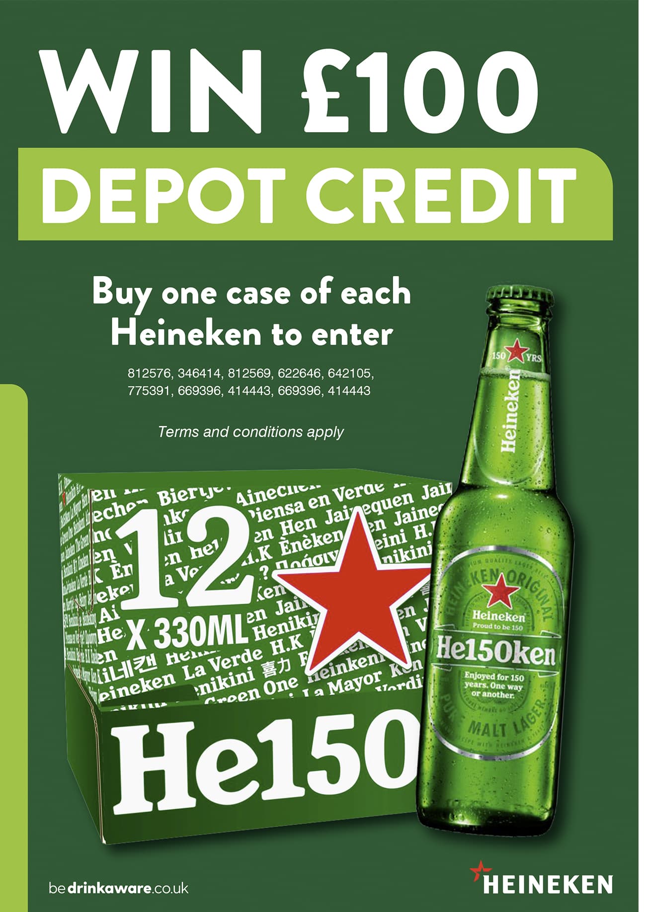 Win £100 of depot credit courtesy of Heineken