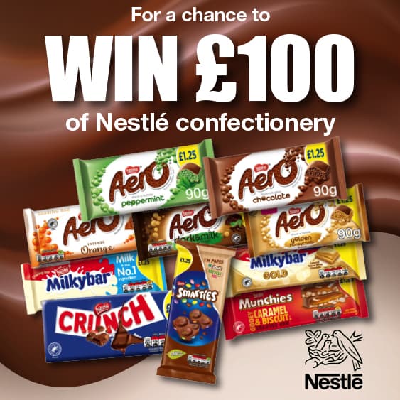 A chance to win £100 of Nestle confectionery
