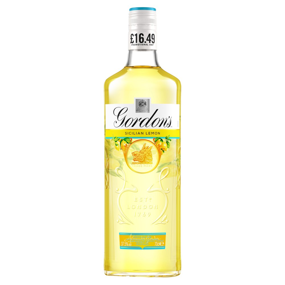 Gordon's Sicilian Lemon Distilled Gin 70cl PMP £16.49