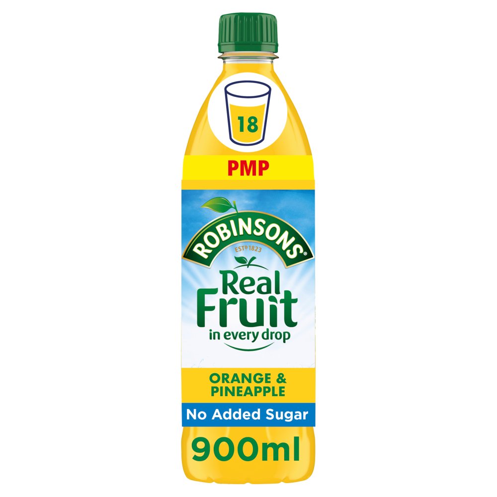 Robinsons Orange & Pineapple No Added Sugar Squash PMP 900ml