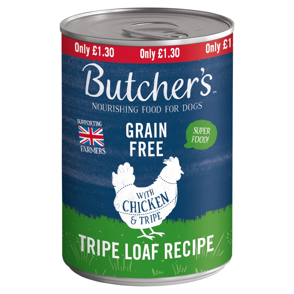 Butcher's Chicken& Tripe Dog Food Tin 400g £1.30