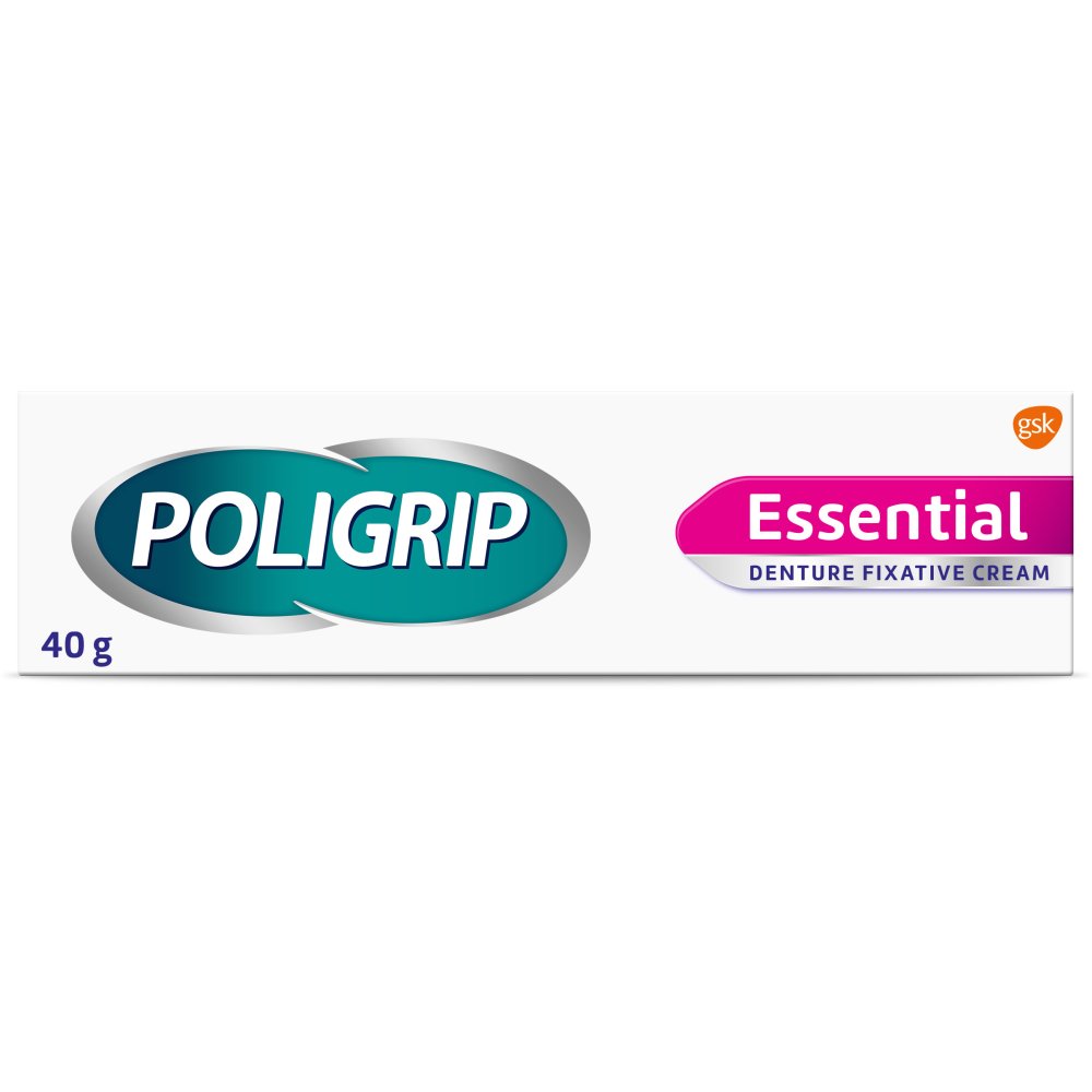 Poligrip Essential Denture Fixative Cream 40g