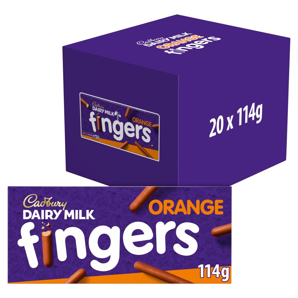 Cadbury Dairy Milk Orange Fingers Chocolate Biscuits 114g