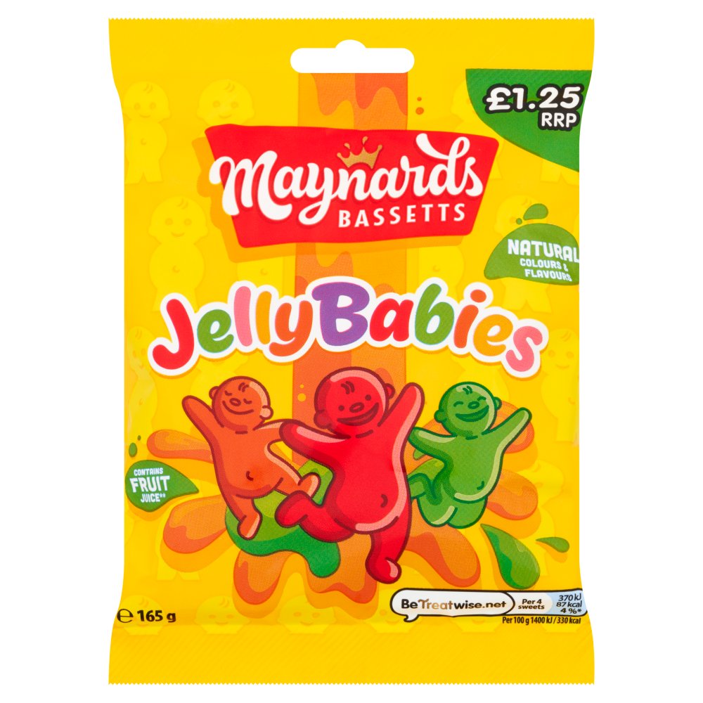 Maynards Bassetts Jelly Babies Sweets Bag £1.25 PMP 165g | BB Foodservice