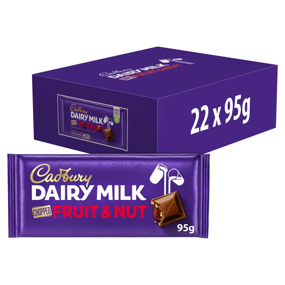 Cadbury Dairy Milk Fruit and Nut Chopped Chocolate Bar 95g