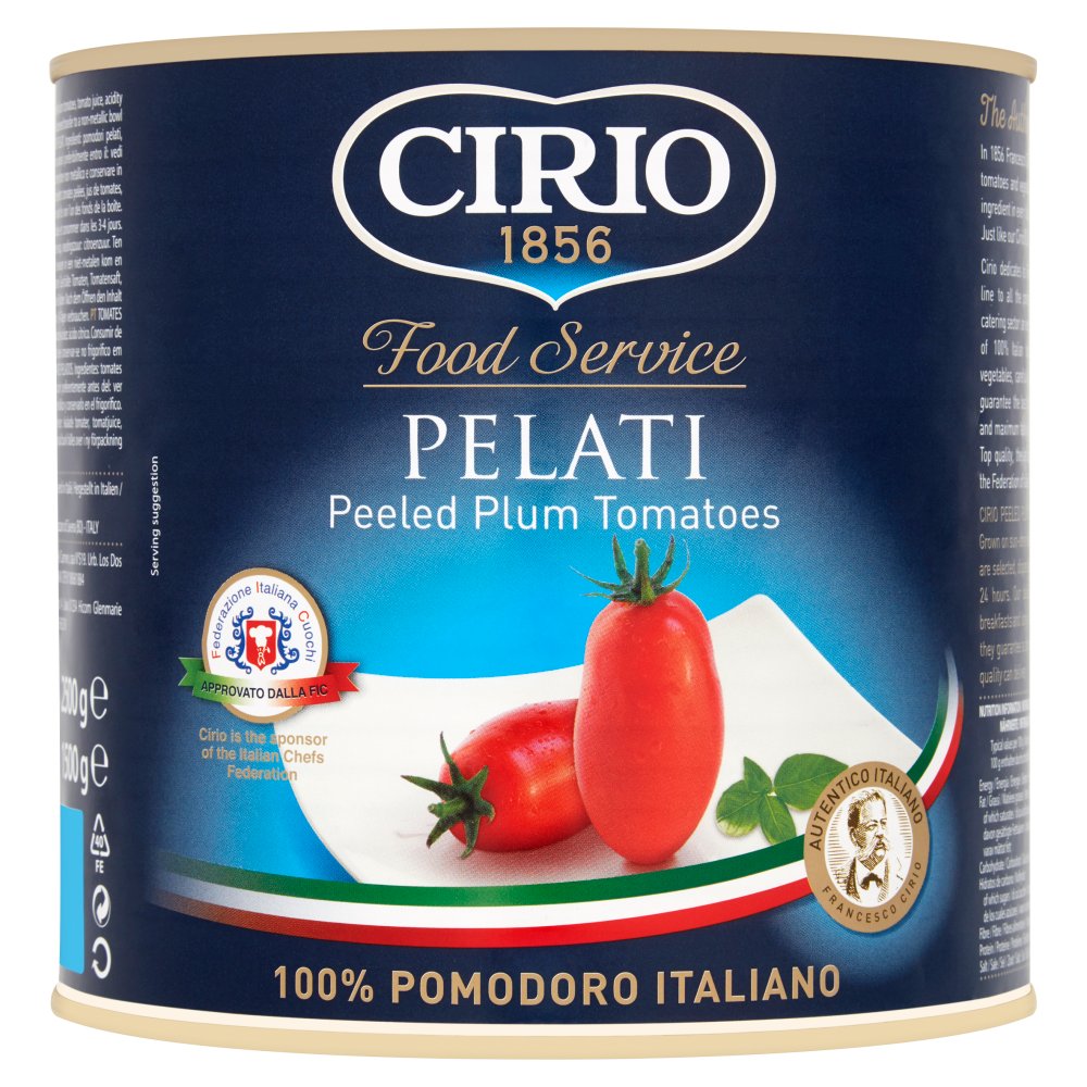 Cirio Food Service Pelati Peeled Plum Tomatoes 2500g