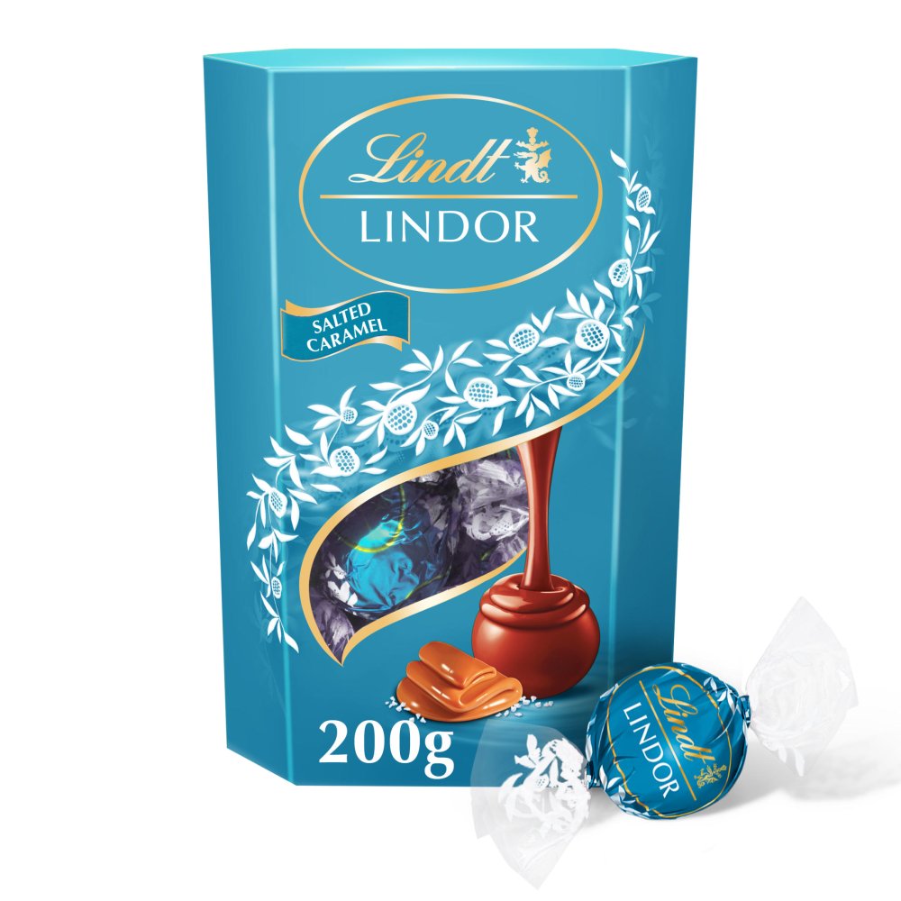 Lindt LINDOR Salted Caramel Chocolate Truffles Box 200g