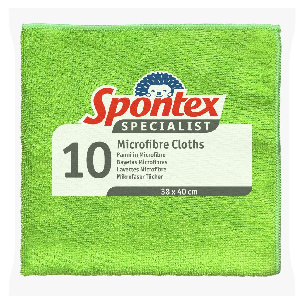 Spontex Specialist 10 Microfibre Cloths