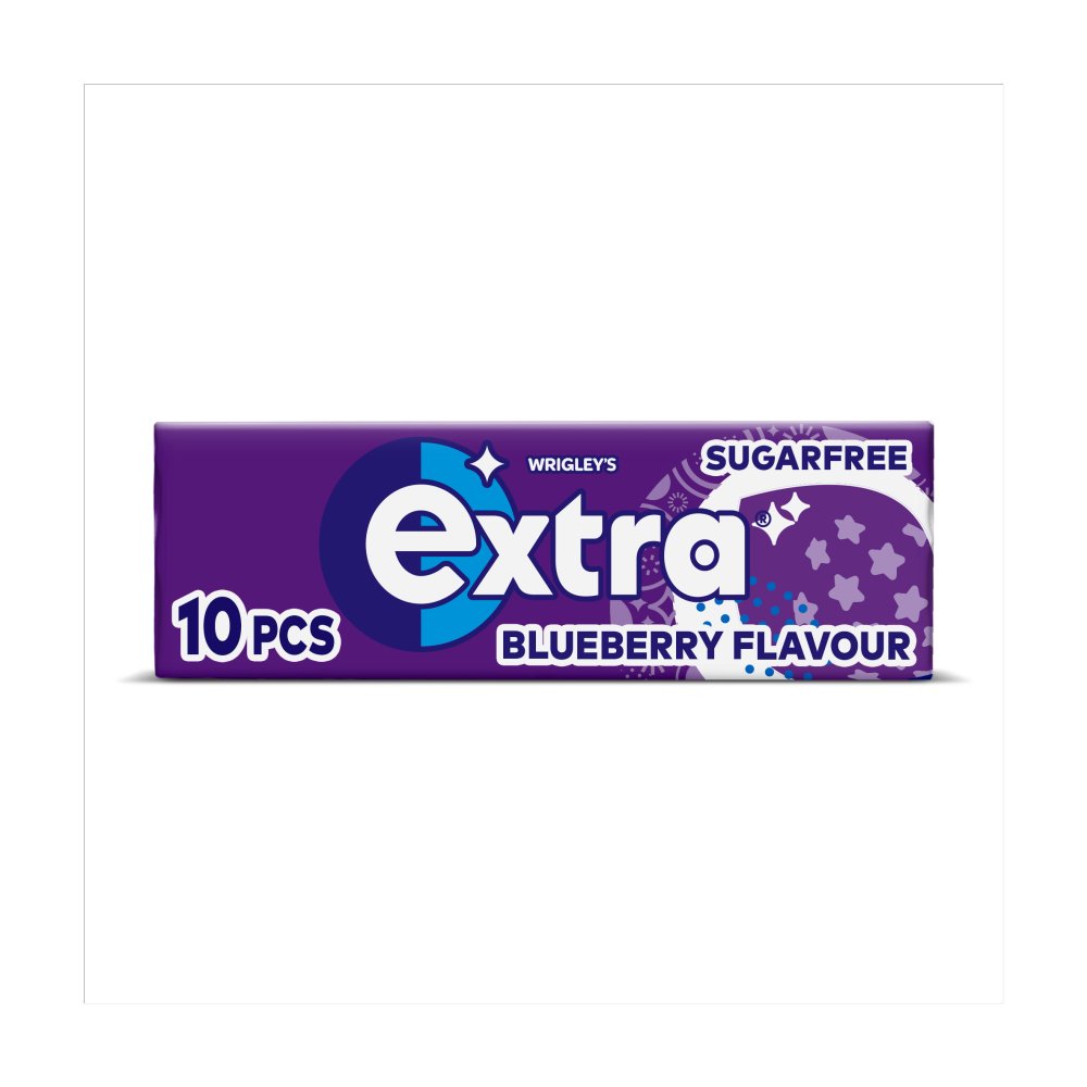 extra Blueberry Flavour Sugar Free Chewing Gum 10 Pieces