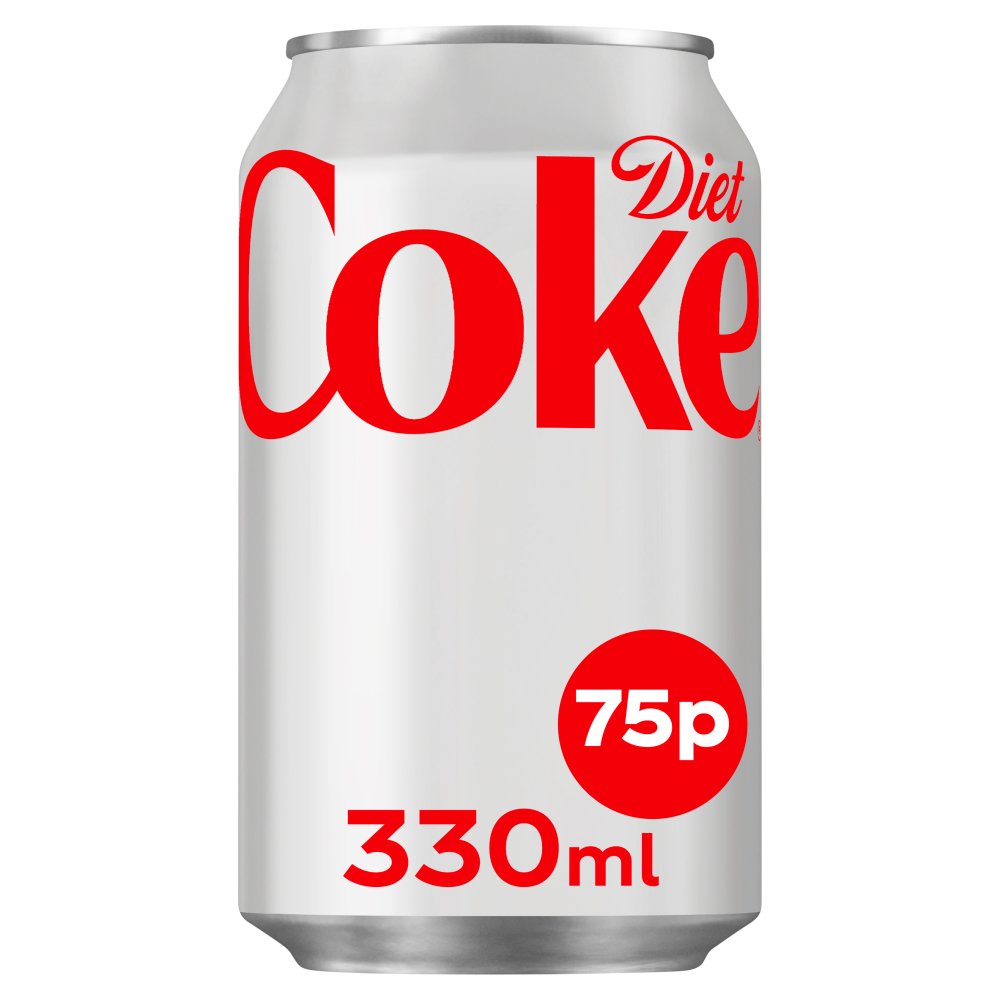 Diet Coke 330ml PM 75p