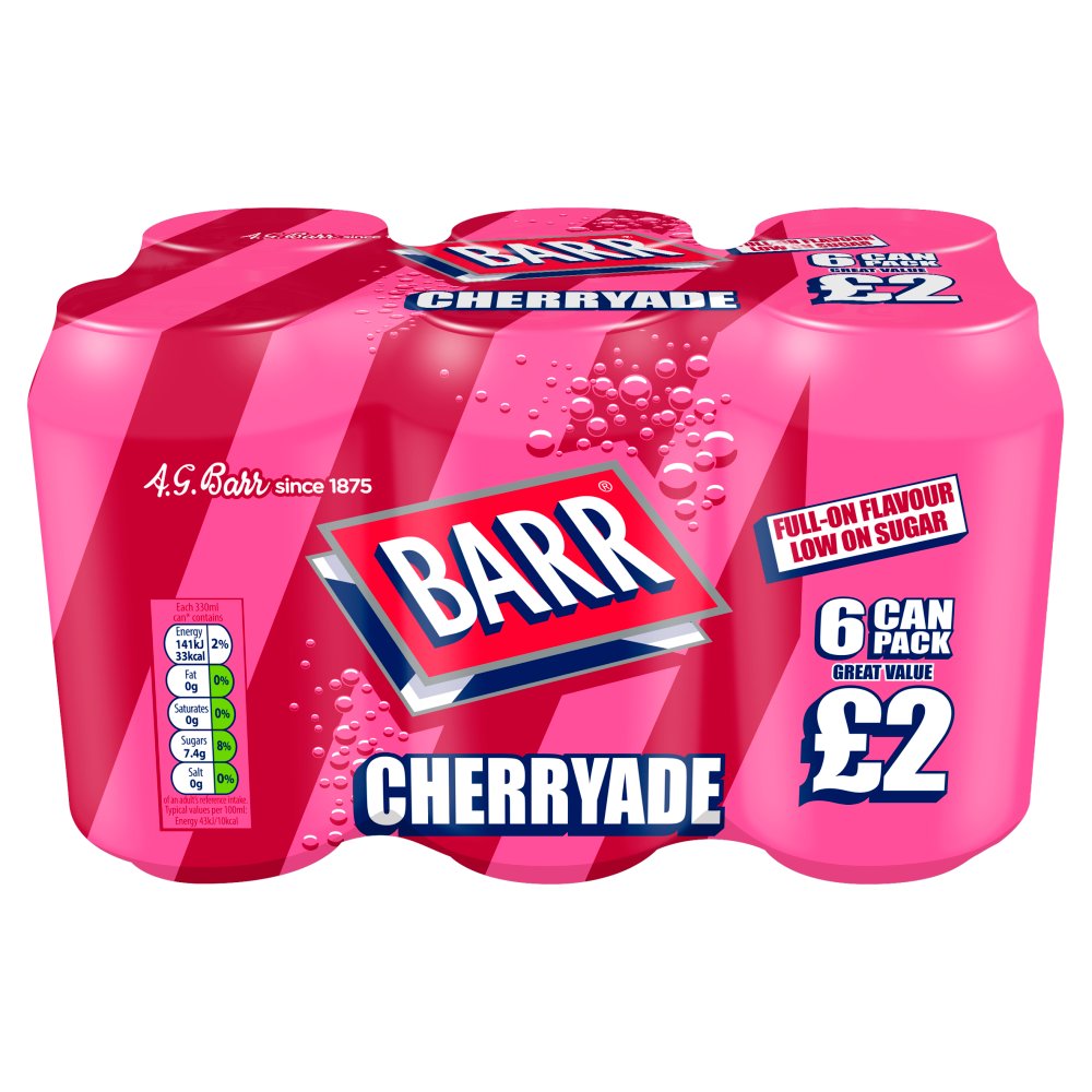 Barr Cherryade 6 x 330ml Cans, PMP, £2
