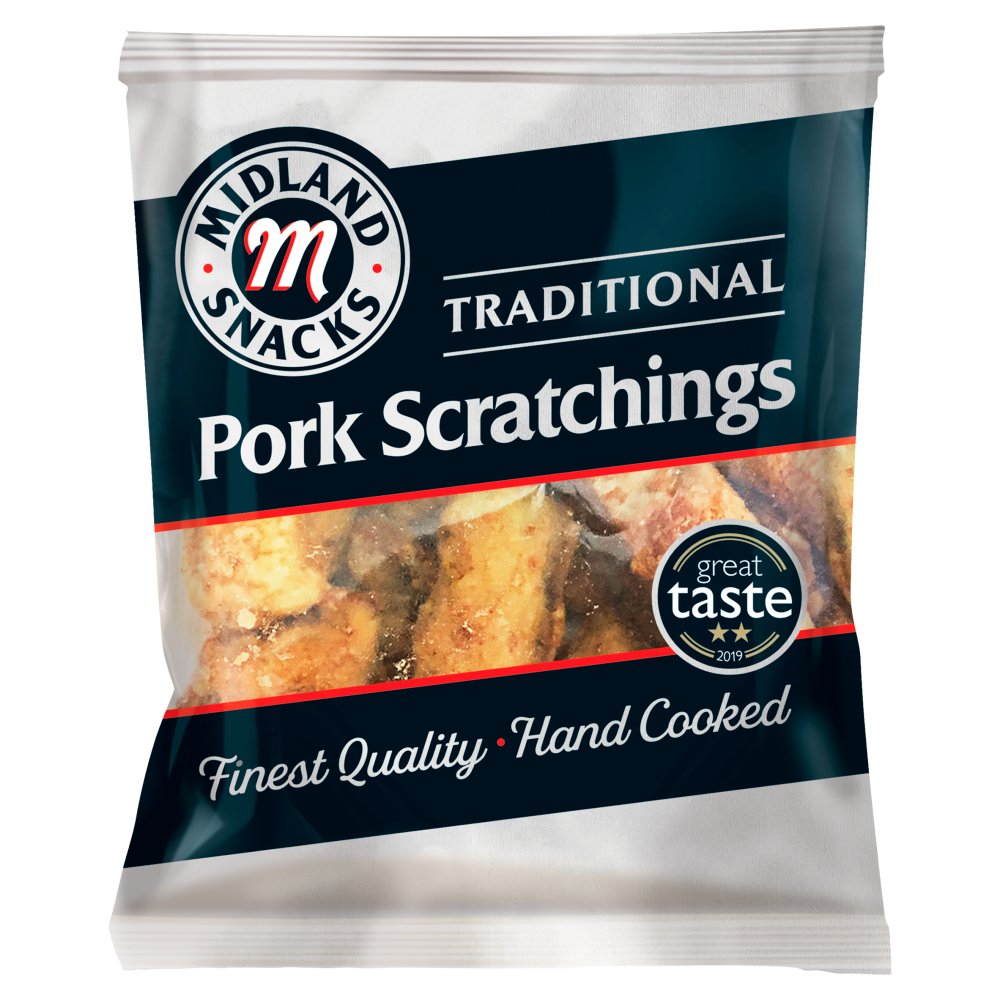 Midland Snacks Traditional Pork Scratchings 40g