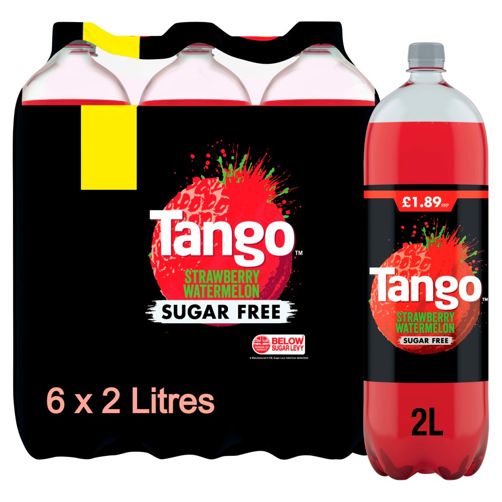 Tango Strawberry & Watermelon Sugar Free Bottle PMP 6 x 2L
