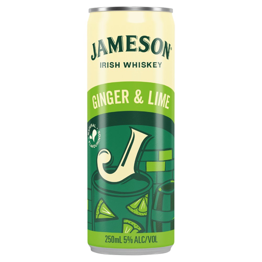 Jameson Irish Whiskey Ginger & Lime 250ml