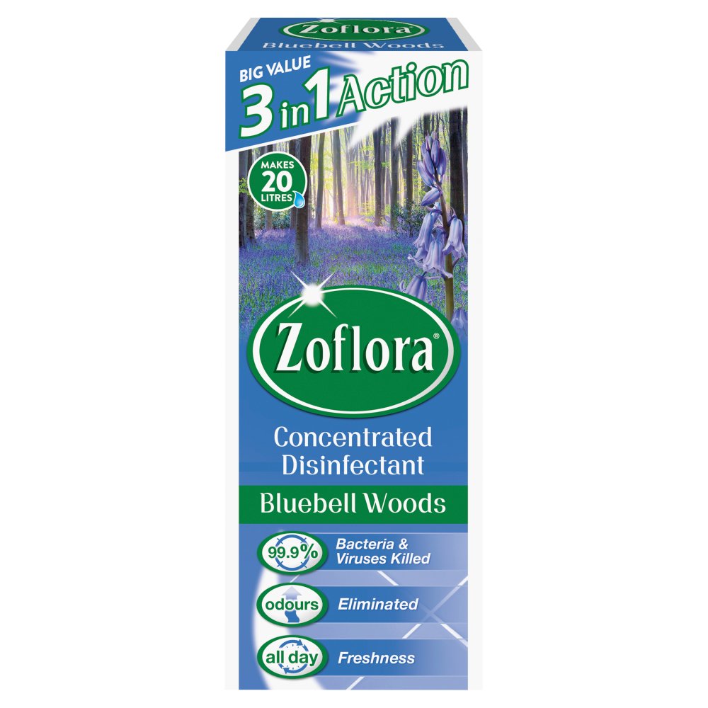 Zoflora 3 in 1 Action Concentrated Disinfectant Bluebell Woods 500ml