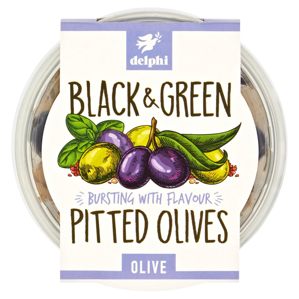 Delphi Black & Green Pitted Olives Olive 160g