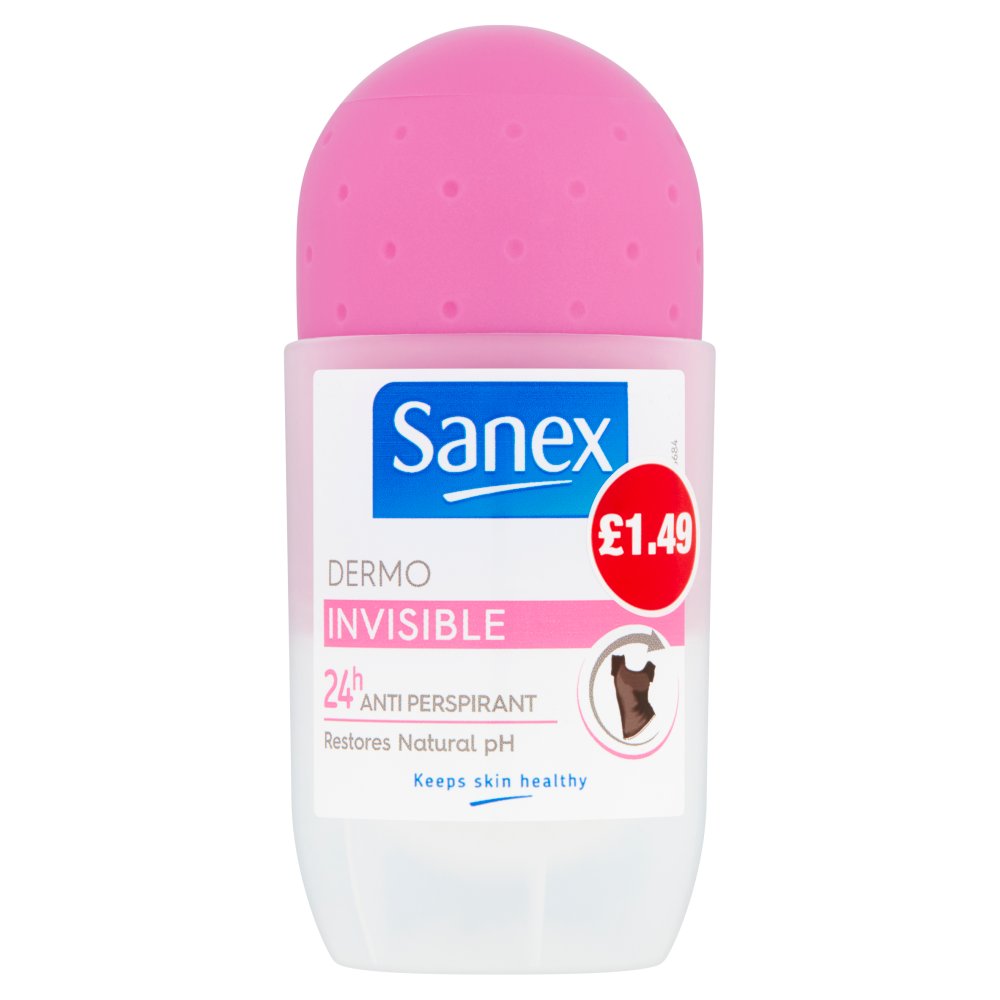 Sanex Roll On Deodorant Invisible Dry 50ml PMP £1.49