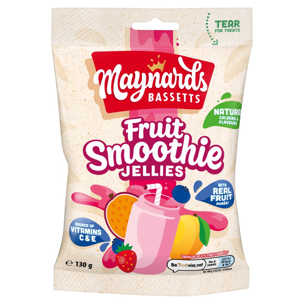 Maynards Bassetts Fruit Smoothie Jellies Sweets Bag 130g