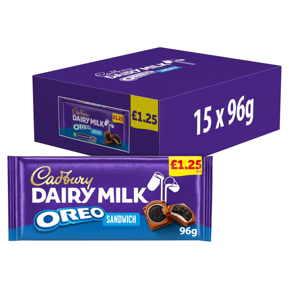 Cadbury Dairy Milk Oreo Sandwich Chocolate Bar £1.25 PMP 96g 