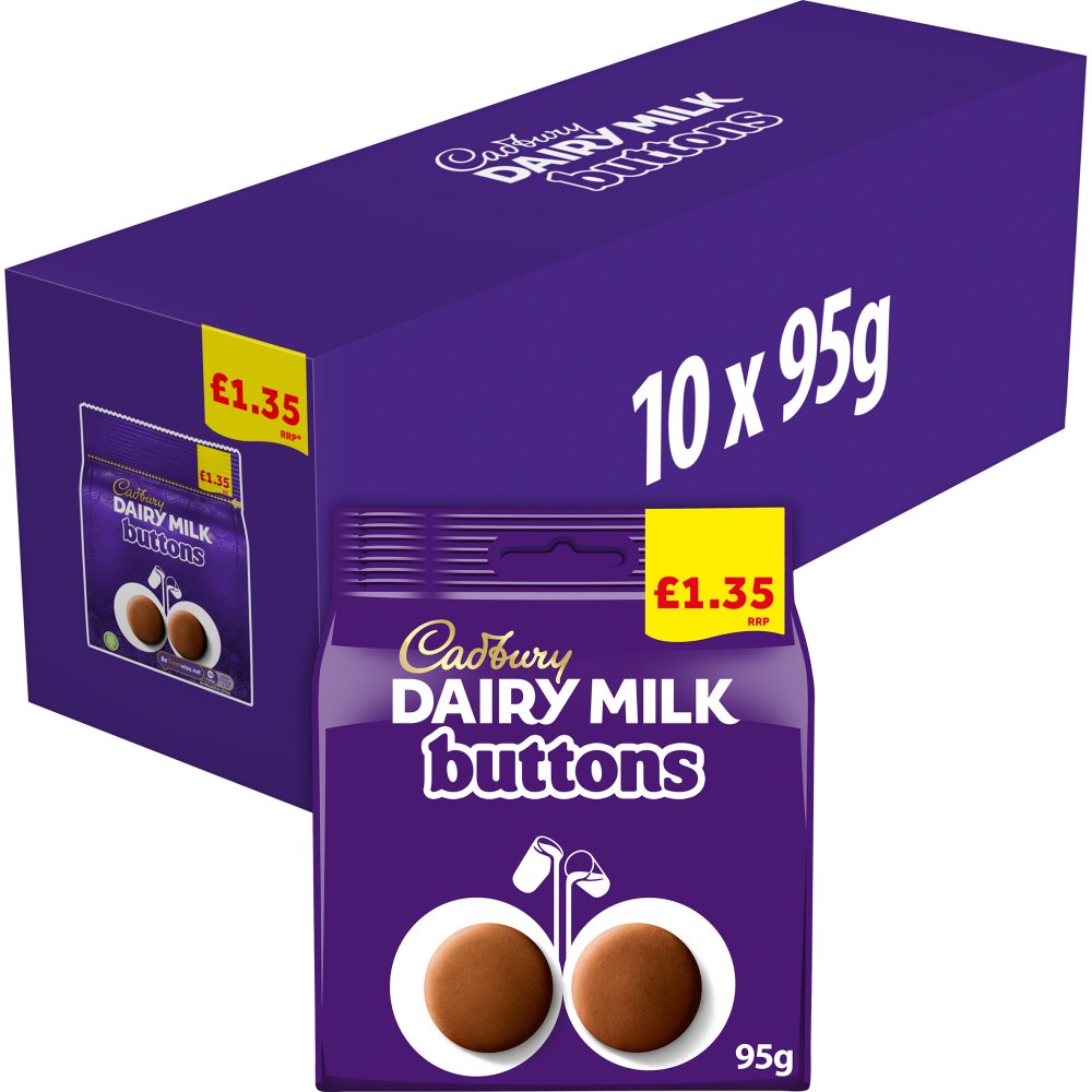 Cadbury Dairy Milk Buttons Chocolate Bag £1.35 PMP 95g