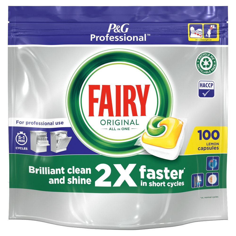Fairy Professional All In One Dishwasher Tablets Lemon 100