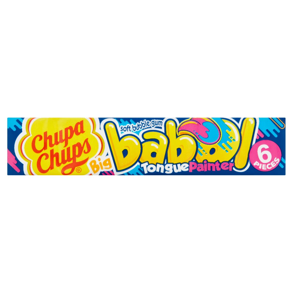 Chupa Chups Big Babol Blue Raspberry Flavour Soft Bubble Gum 6 Pieces 27.6g