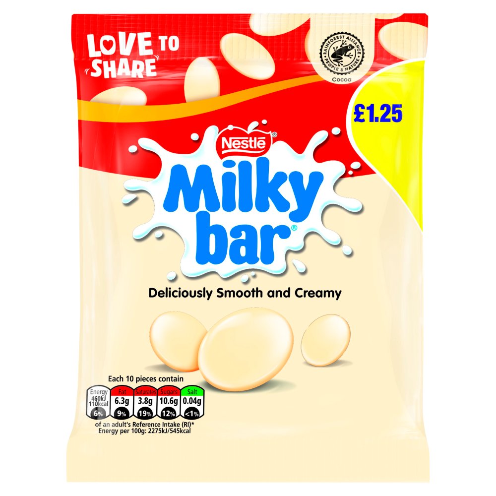 Milkybar Giant Buttons White Chocolate Sharing Bag 85g PMP £1.25