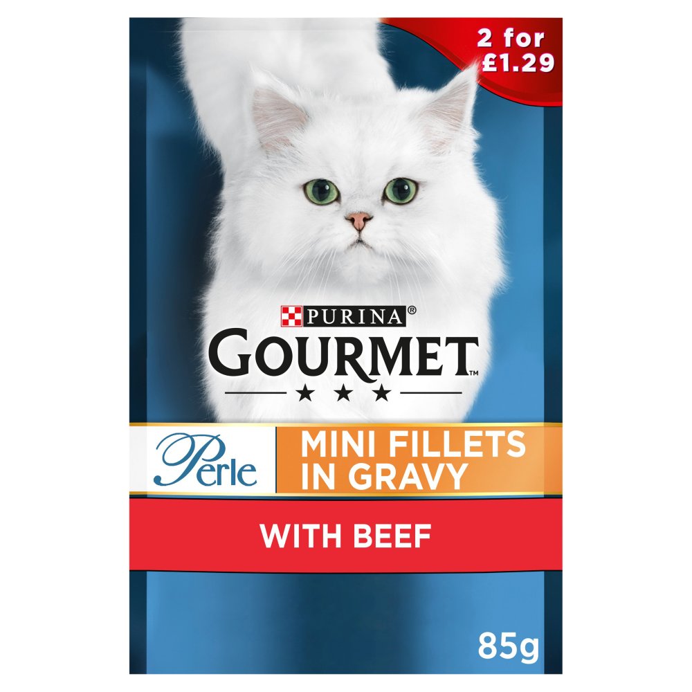 Gourmet Perle Mini Fillets in Gravy with Beef 85g
