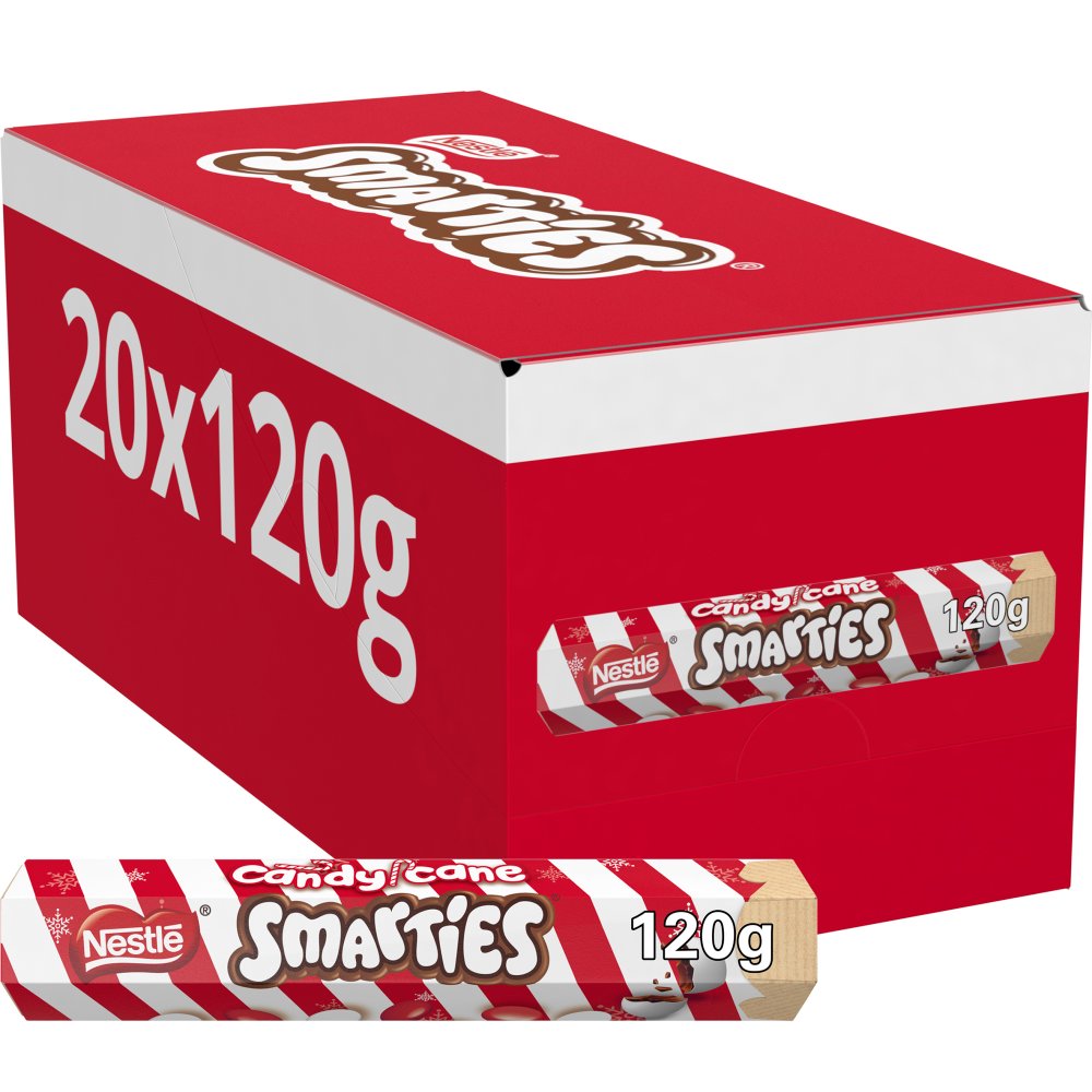 Smarties Candy Cane Milk Chocolate Giant Tube 120g