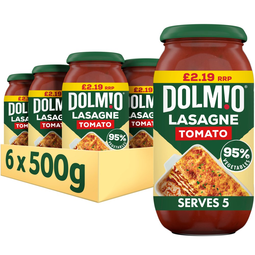 Dolmio Lasagne PMP £2.19 Red Tomato Sauce 500g