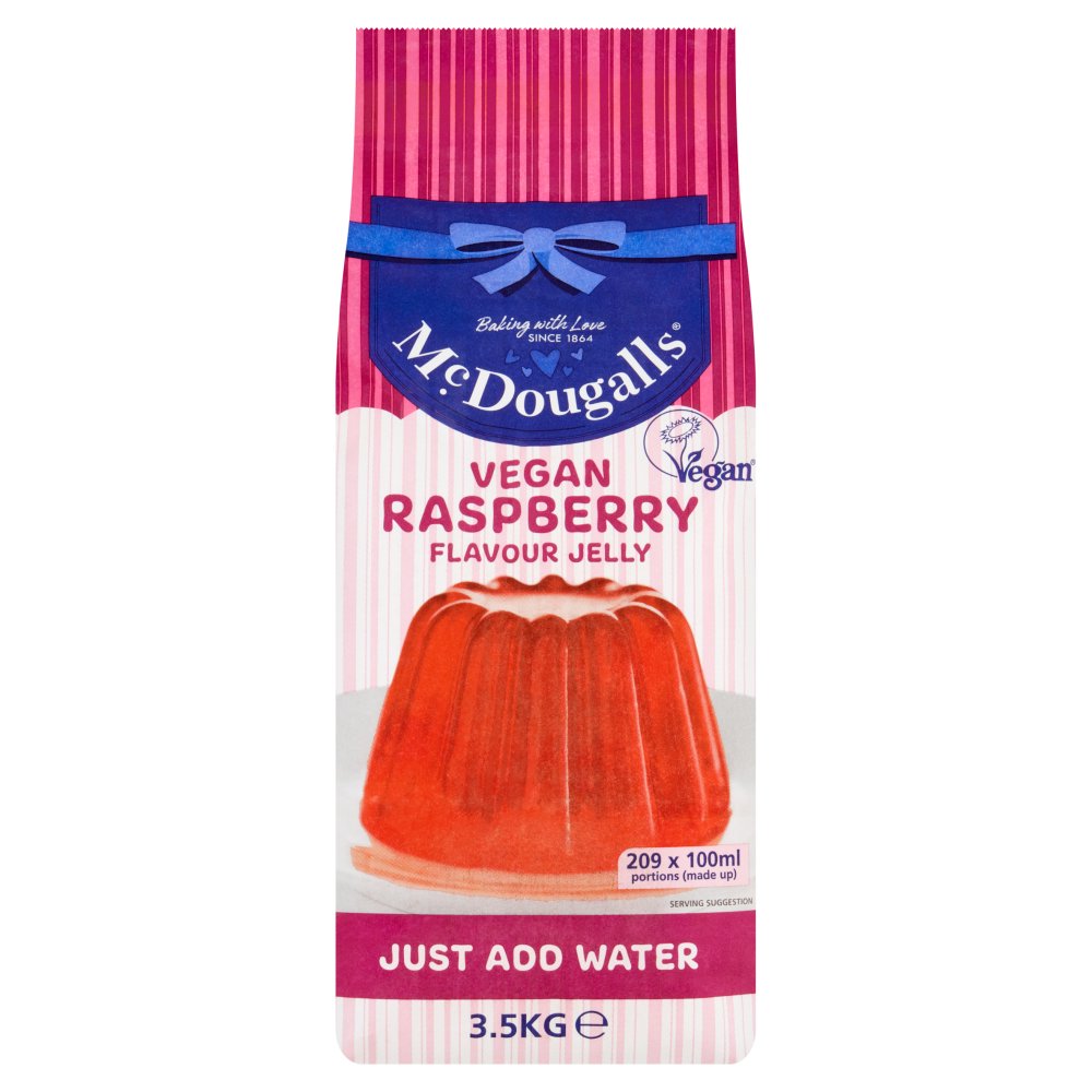McDougalls Vegan Raspberry Flavour Jelly 3.5kg