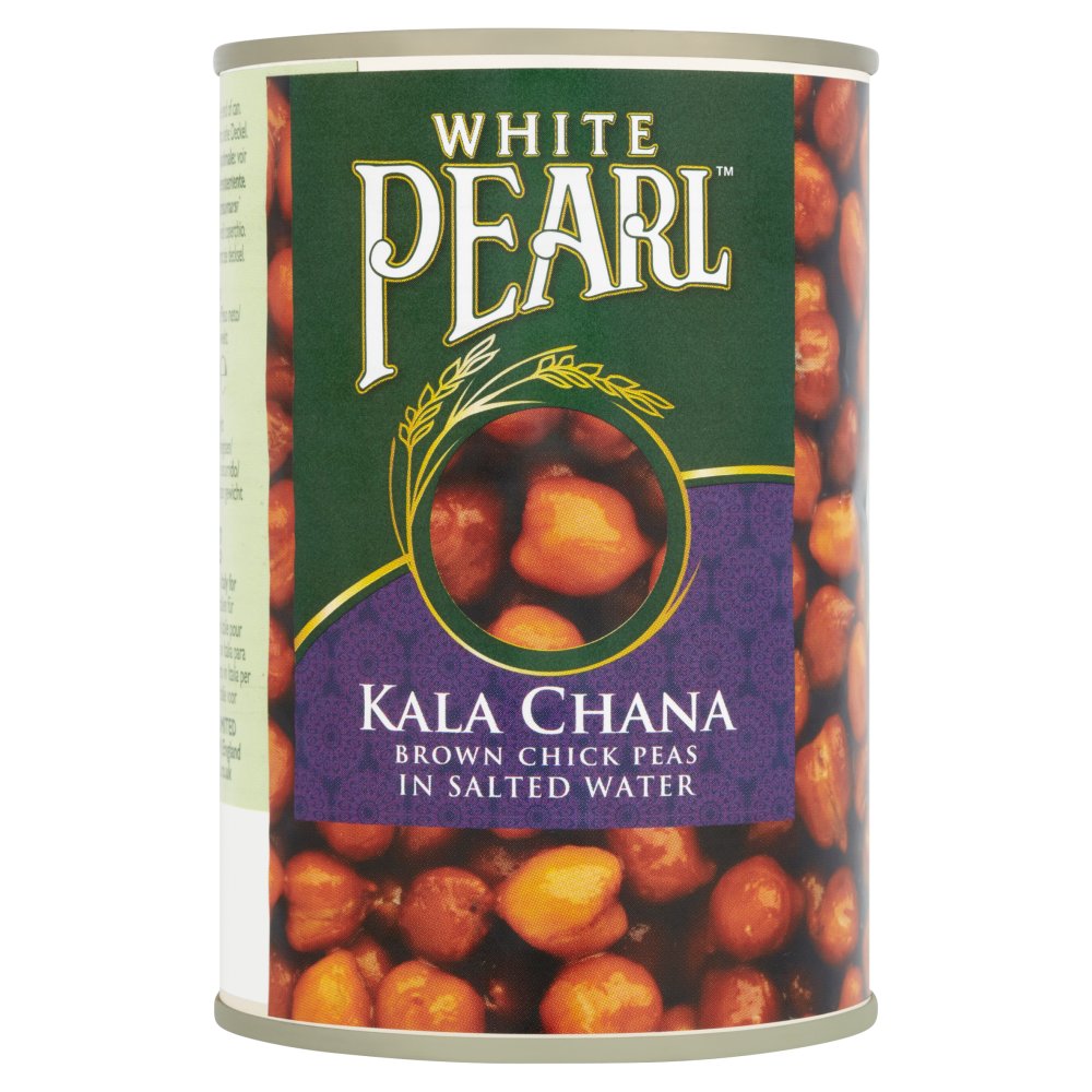 White Pearl Kala Chana Brown Chick Peas in Salted Water 400g