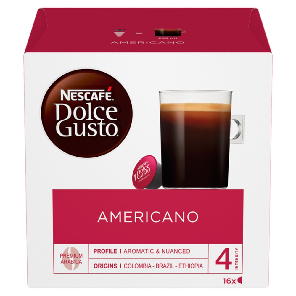 NESCAFE Dolce Gusto Americano Coffee Pods 16 Capsules Per Box