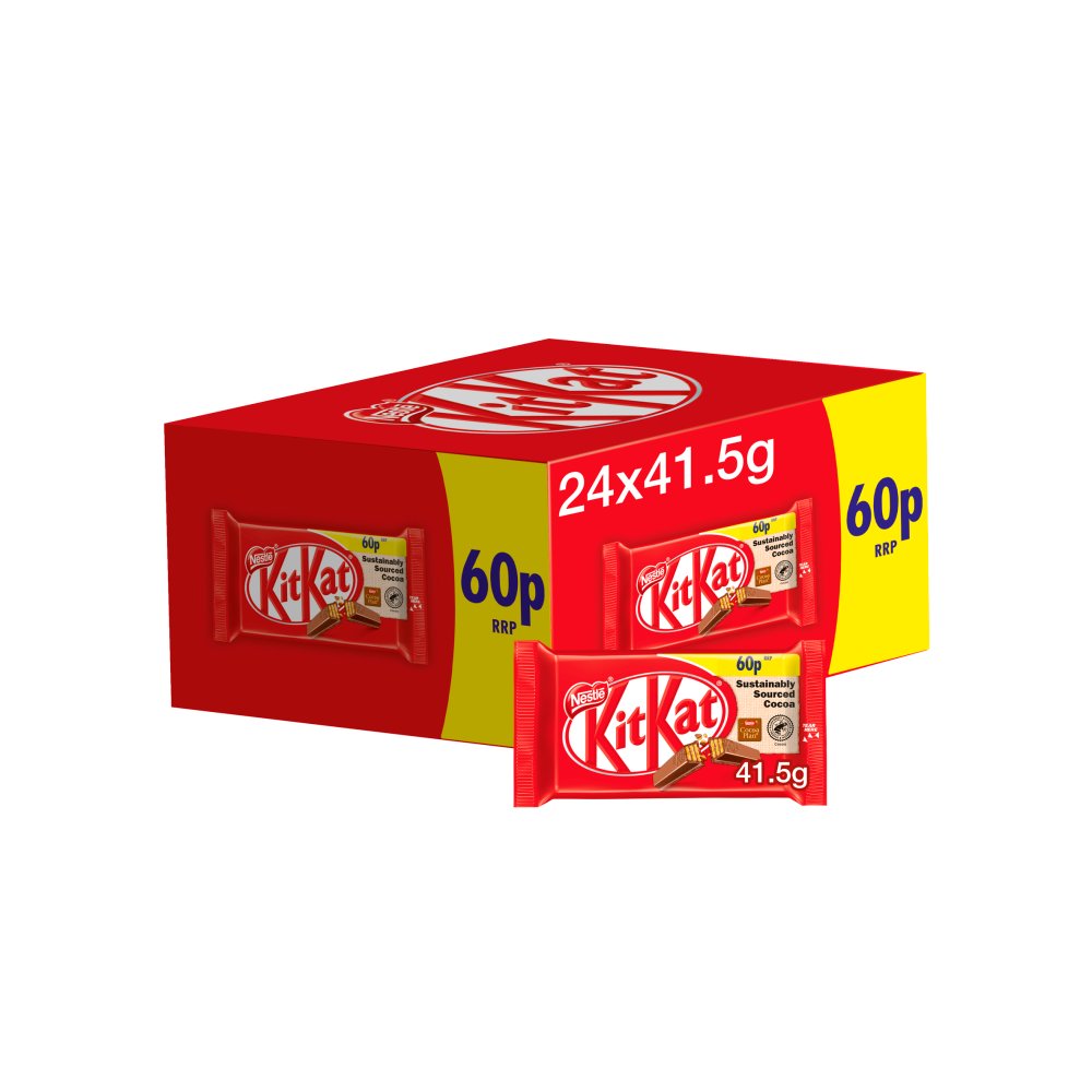 Kit Kat 4 Finger Milk Chocolate Bar 41.5g PMP 60p