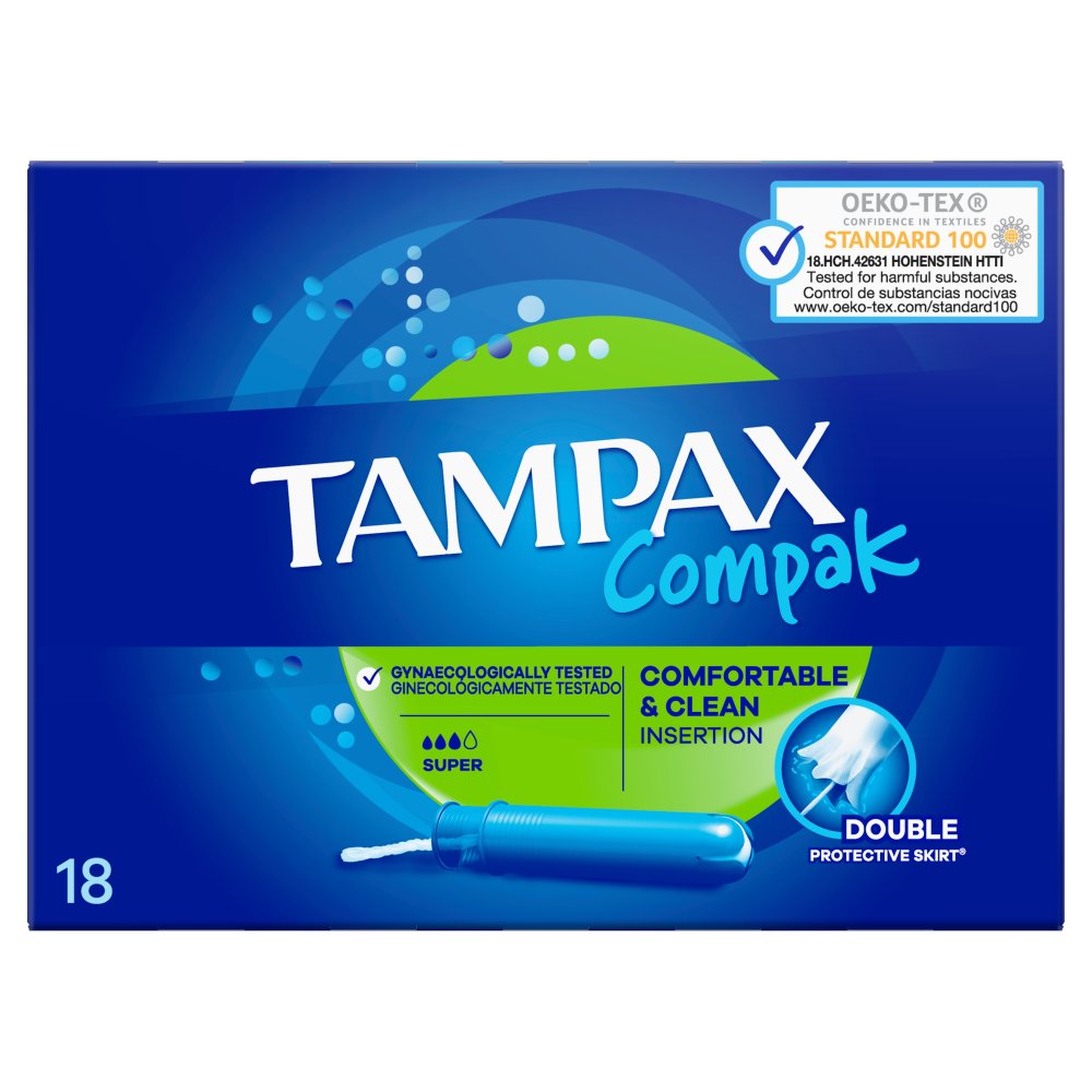 Tampax Compak Super Tampons Applicator 18x Bestway Wholesale