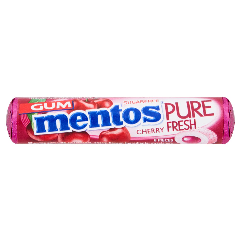 Mentos Gum Pure Cherry Fresh 8 Pieces 15g