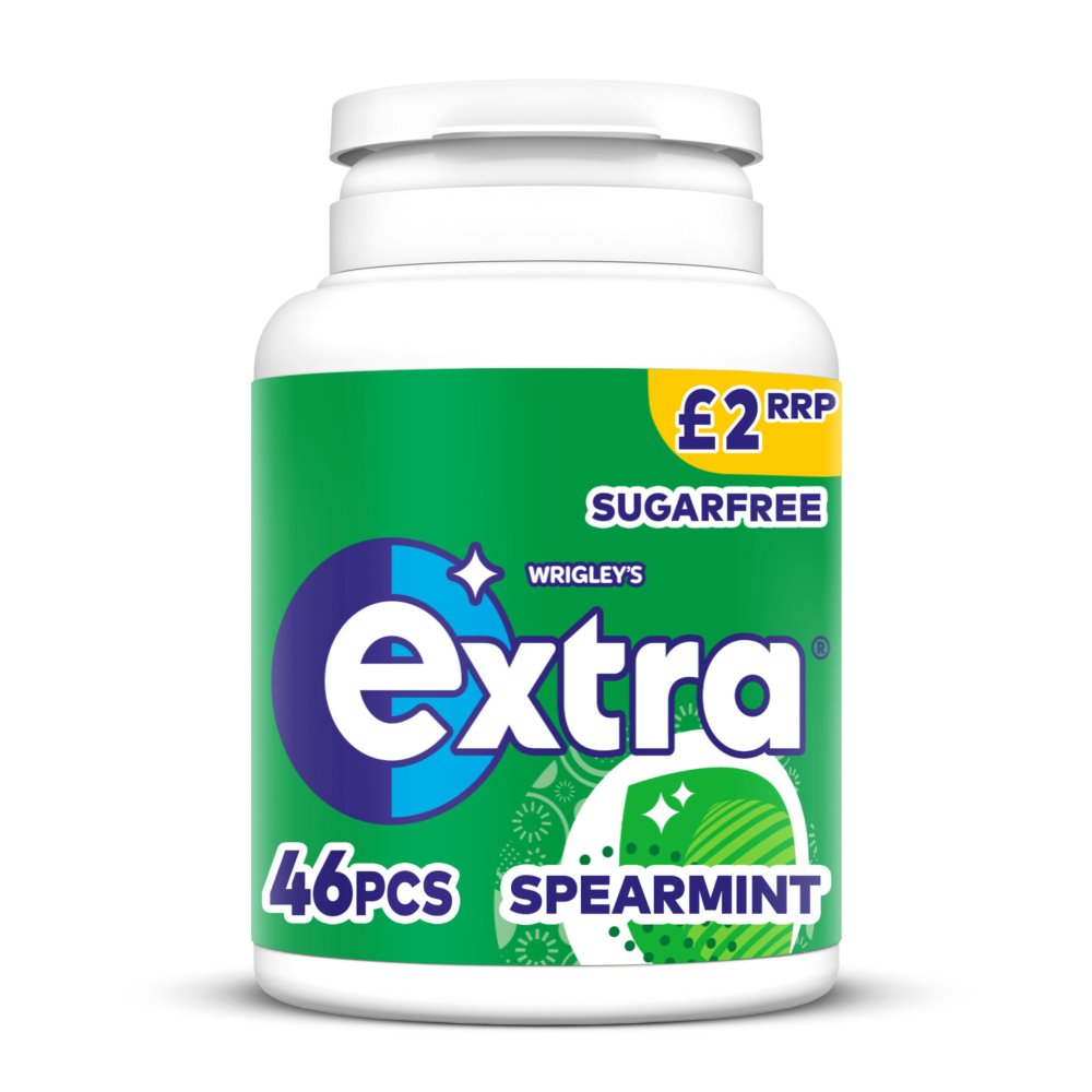 Extra Spearmint Chewing Gum Sugar Free £2 PMP Bottle 46 Pieces