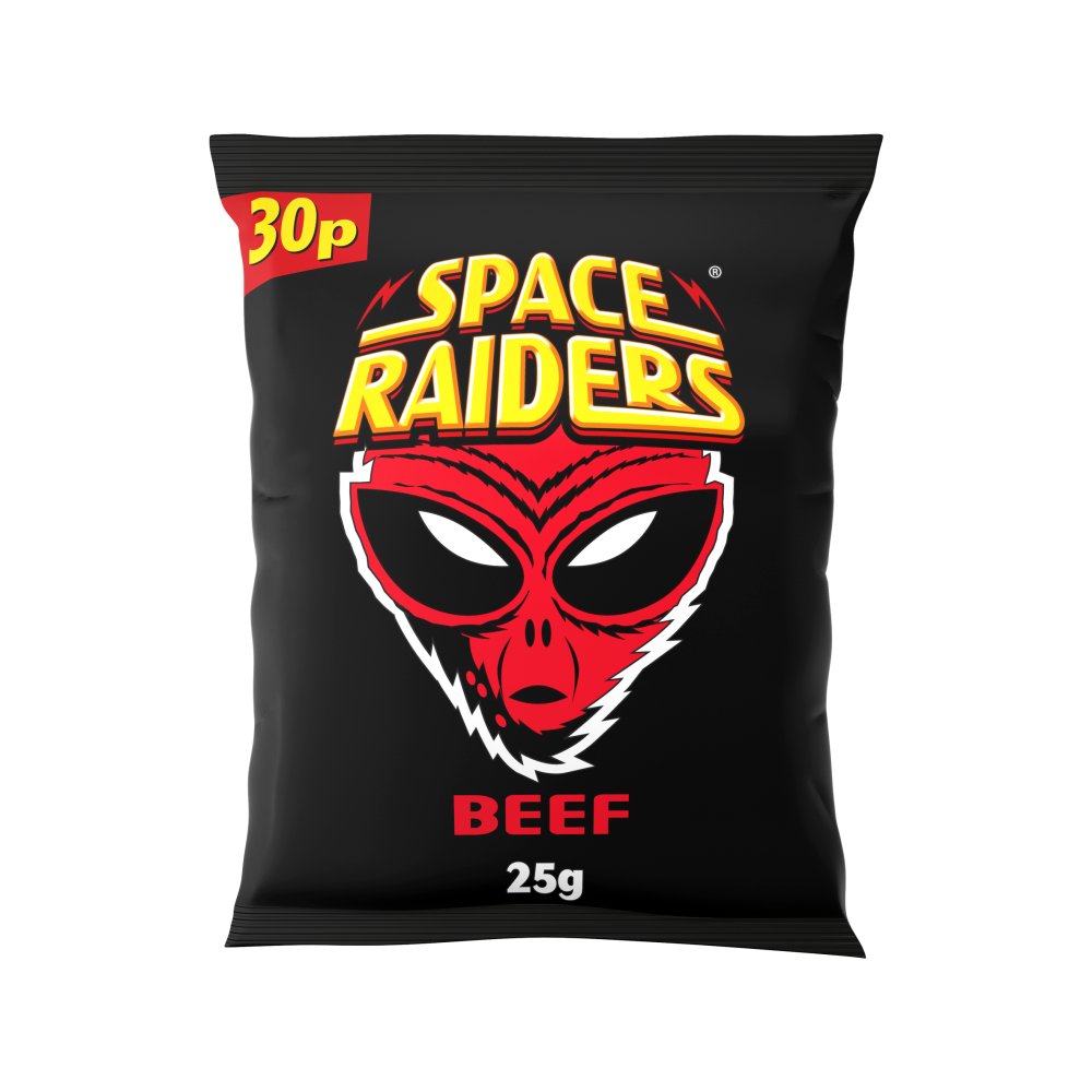 Space Raiders Beef Crisps 25g 30p PMP