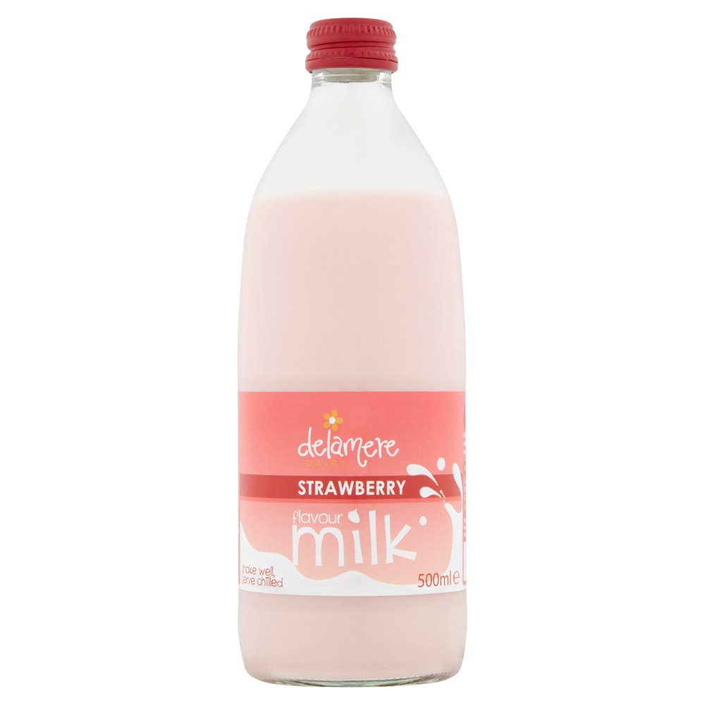 Delamere Dairy Strawberry Flavour Milk 500ml