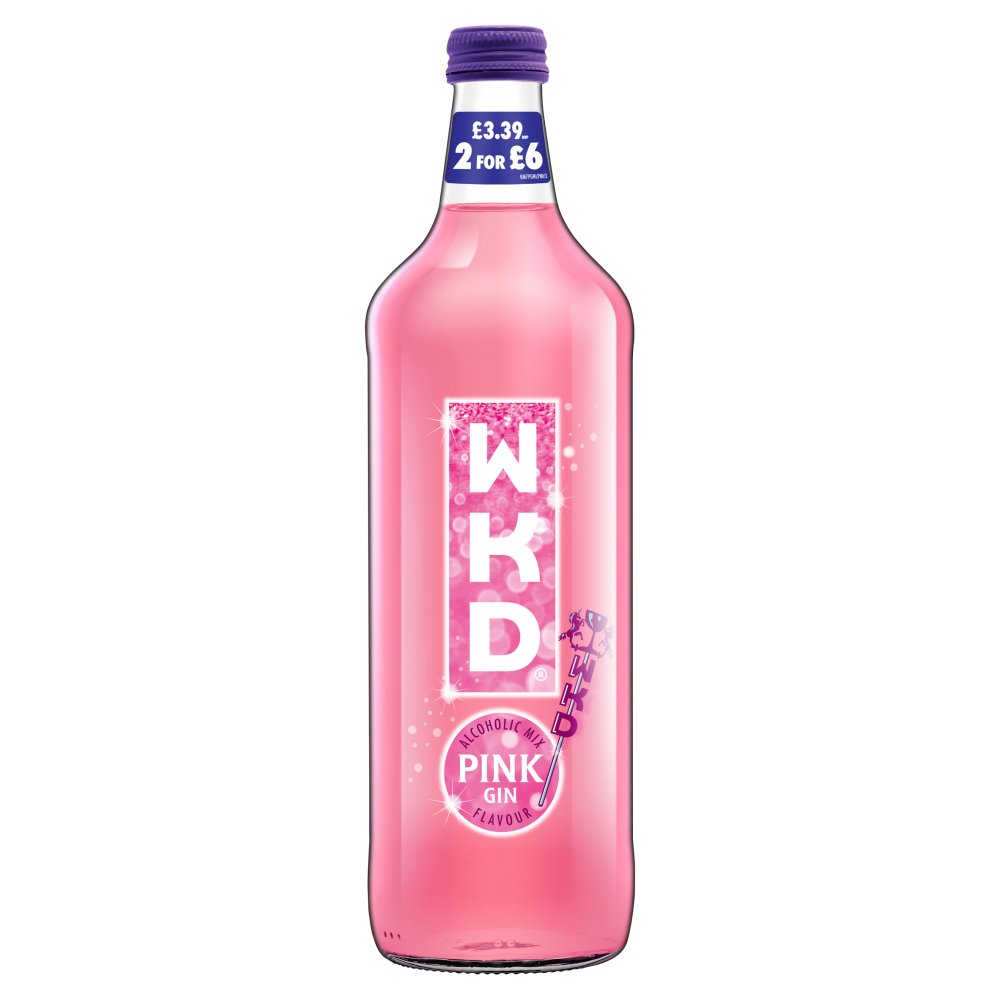WKD Alcoholic Mix Pink Gin Flavor 6 x 700ml