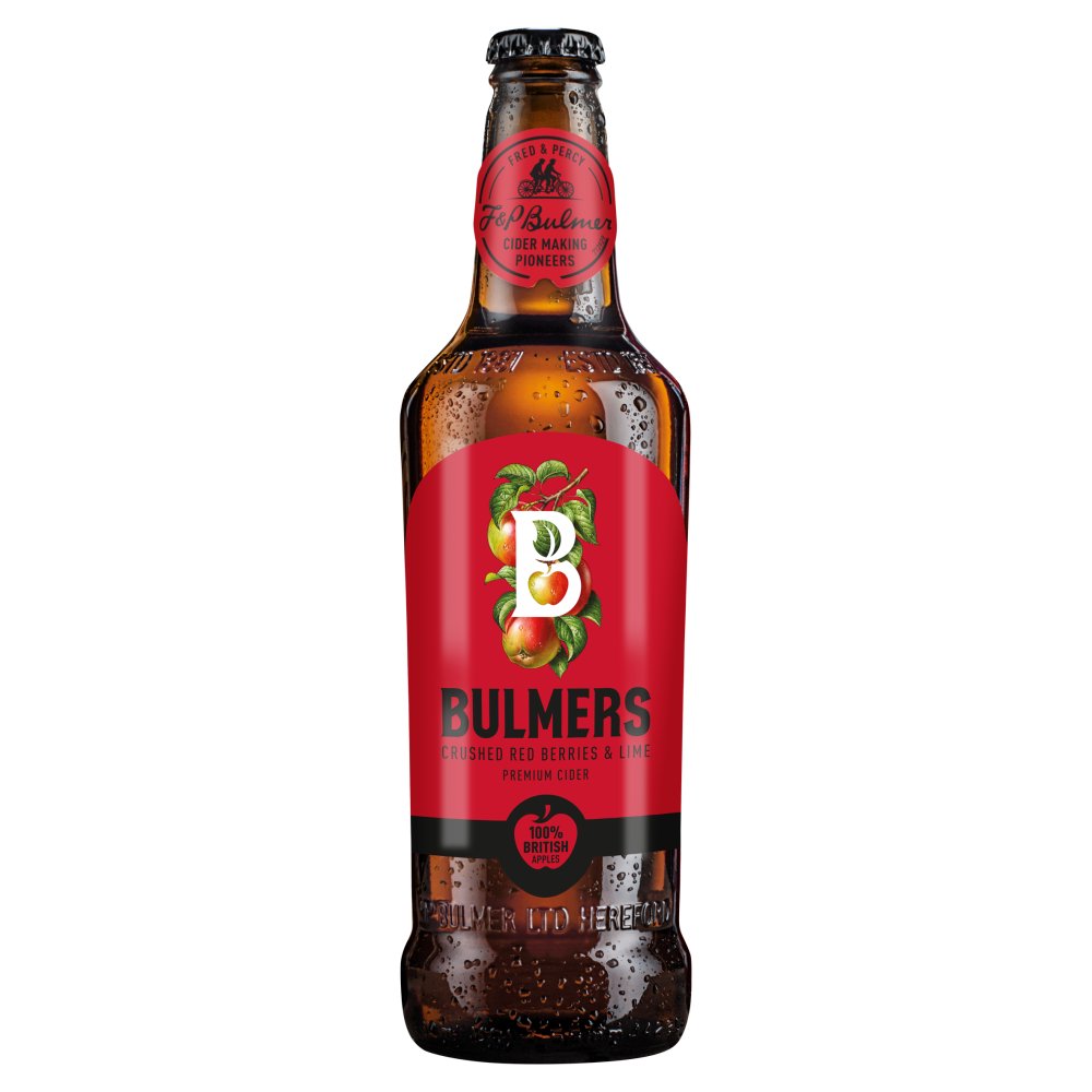 Bulmers Crushed Red Berries & Lime Cider 500ml Bottle