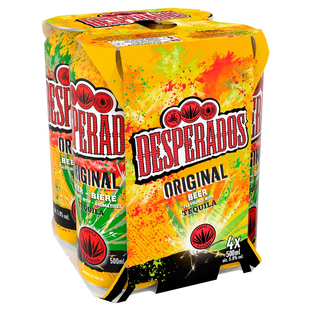 Desperados Tequila Lager Beer Can 4x500ml